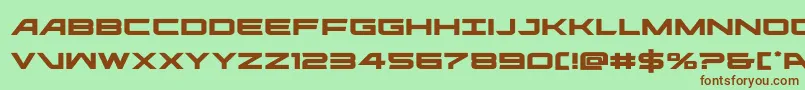 ghostclanexpand Font – Brown Fonts on Green Background