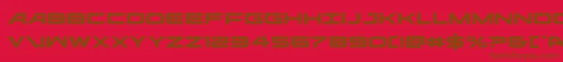 ghostclanexpand-Schriftart – Braune Schriften auf rotem Hintergrund