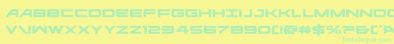 ghostclanexpand Font – Green Fonts on Yellow Background