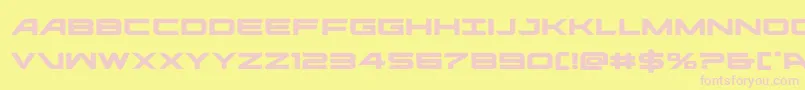 Fonte ghostclanexpand – fontes rosa em um fundo amarelo