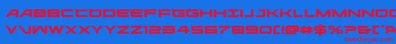 ghostclanexpand Font – Red Fonts on Blue Background