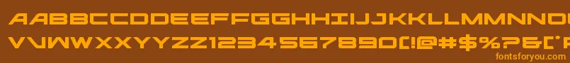 ghostclanexpand Font – Orange Fonts on Brown Background