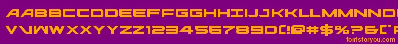 フォントghostclanexpand – 紫色の背景にオレンジのフォント