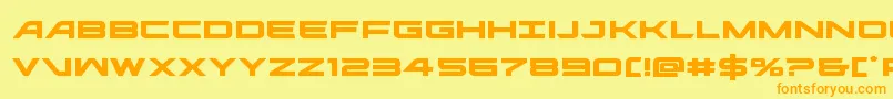 ghostclanexpand Font – Orange Fonts on Yellow Background