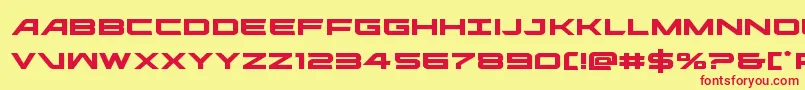 ghostclanexpand Font – Red Fonts on Yellow Background