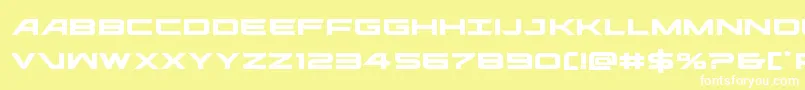 フォントghostclanexpand – 黄色い背景に白い文字