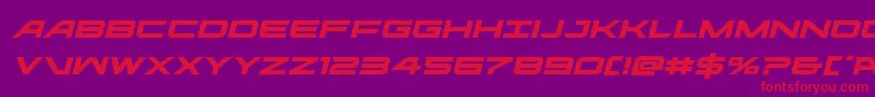 ghostclanexpandital Font – Red Fonts on Purple Background