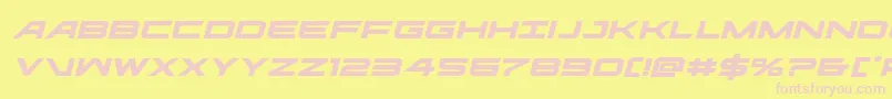 ghostclanexpandital Font – Pink Fonts on Yellow Background