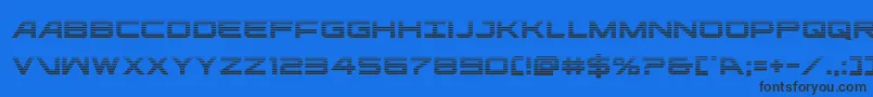 ghostclangrad Font – Black Fonts on Blue Background