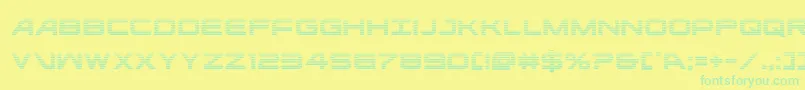 ghostclangrad Font – Green Fonts on Yellow Background