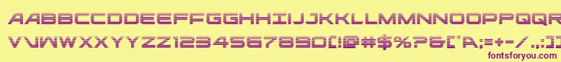 ghostclangrad Font – Purple Fonts on Yellow Background