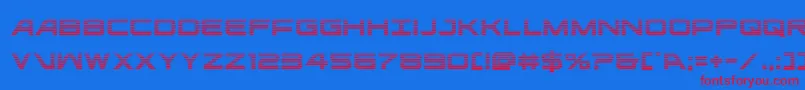 ghostclangrad Font – Red Fonts on Blue Background