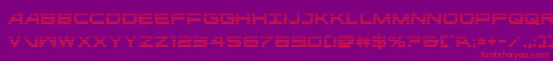 フォントghostclangrad – 紫の背景に赤い文字