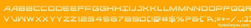 ghostclangrad Font – White Fonts on Orange Background