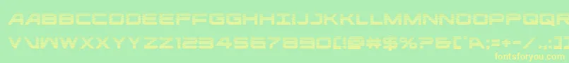 ghostclangrad Font – Yellow Fonts on Green Background