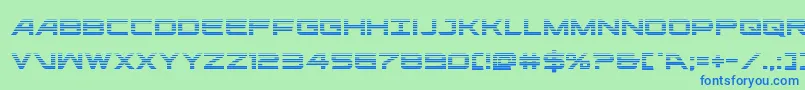 ghostclangrad Font – Blue Fonts on Green Background
