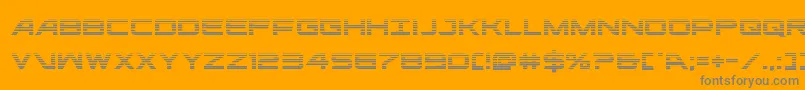 ghostclangrad Font – Gray Fonts on Orange Background