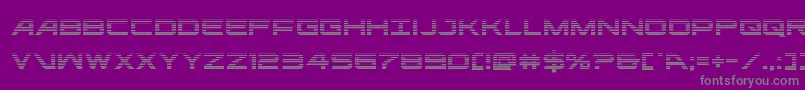 フォントghostclangrad – 紫の背景に灰色の文字