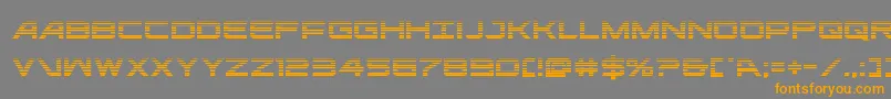 ghostclangrad-Schriftart – Orangefarbene Schriften auf grauem Hintergrund