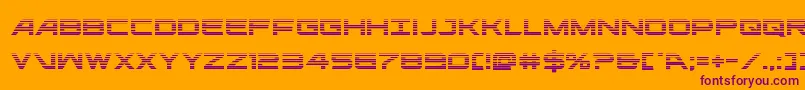 ghostclangrad Font – Purple Fonts on Orange Background