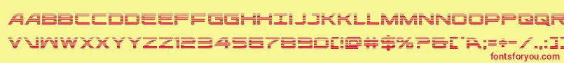 ghostclangrad Font – Red Fonts on Yellow Background