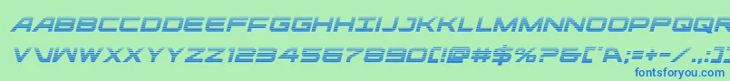 ghostclangradital Font – Blue Fonts on Green Background