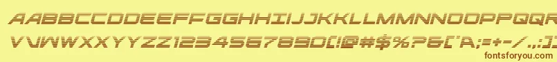 ghostclangradital Font – Brown Fonts on Yellow Background