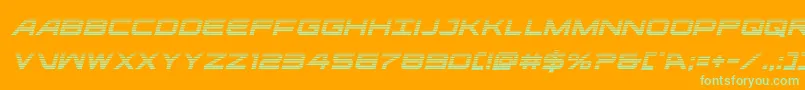 ghostclangradital Font – Green Fonts on Orange Background