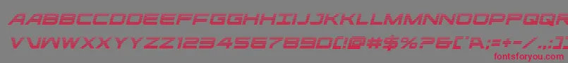 フォントghostclangradital – 赤い文字の灰色の背景