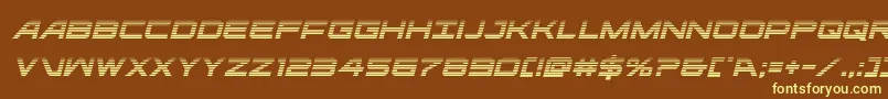 ghostclangradital Font – Yellow Fonts on Brown Background