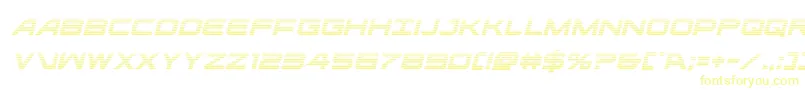 フォントghostclangradital – 黄色のフォント