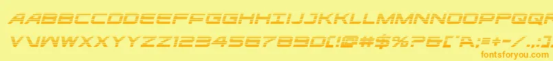 ghostclangradital Font – Orange Fonts on Yellow Background
