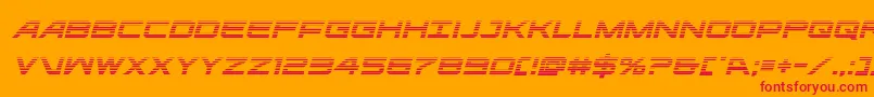 ghostclangradital Font – Red Fonts on Orange Background