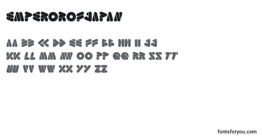 Fuente EmperorOfJapan - alfabeto, números, caracteres especiales