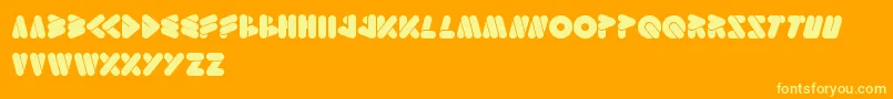 EmperorOfJapan Font – Yellow Fonts on Orange Background