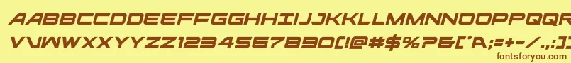 ghostclanital Font – Brown Fonts on Yellow Background