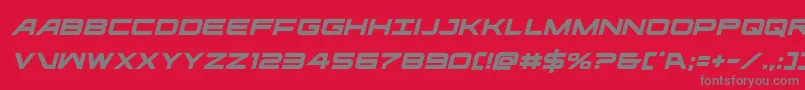 ghostclanital Font – Gray Fonts on Red Background