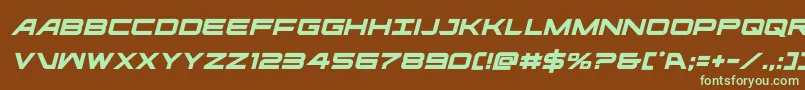 ghostclanital Font – Green Fonts on Brown Background