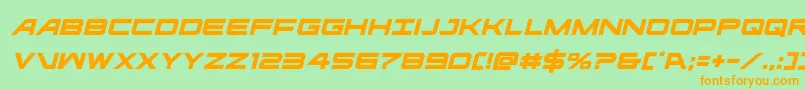 ghostclanital Font – Orange Fonts on Green Background