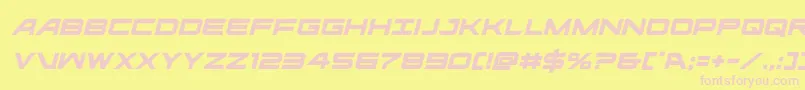 ghostclanital Font – Pink Fonts on Yellow Background