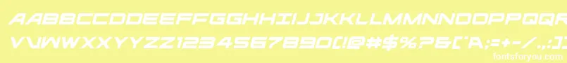 ghostclanital-fontti – valkoiset fontit keltaisella taustalla