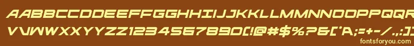 ghostclanital Font – Yellow Fonts on Brown Background