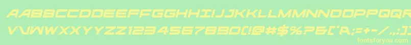 ghostclanital Font – Yellow Fonts on Green Background