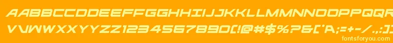 フォントghostclanital – オレンジの背景に黄色の文字