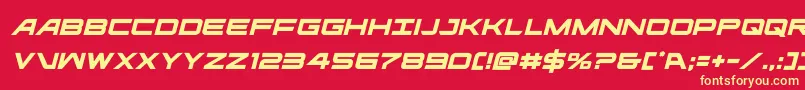 ghostclanital Font – Yellow Fonts on Red Background