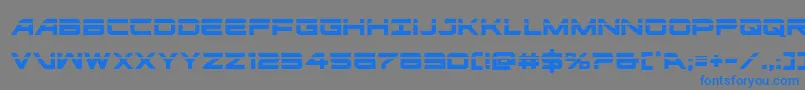 フォントghostclanlaser – 灰色の背景に青い文字