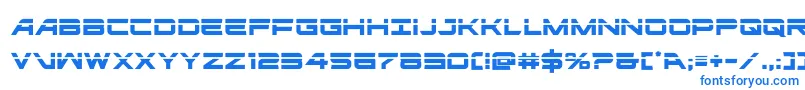 フォントghostclanlaser – 白い背景に青い文字