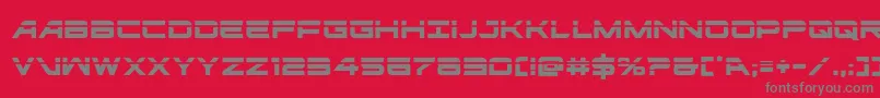 フォントghostclanlaser – 赤い背景に灰色の文字