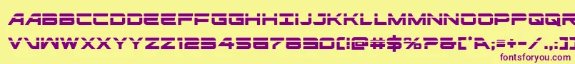 ghostclanlaser Font – Purple Fonts on Yellow Background