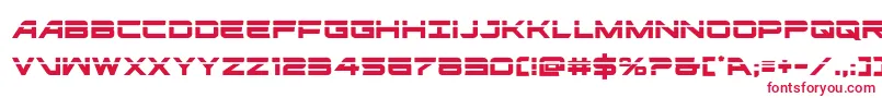 フォントghostclanlaser – 白い背景に赤い文字